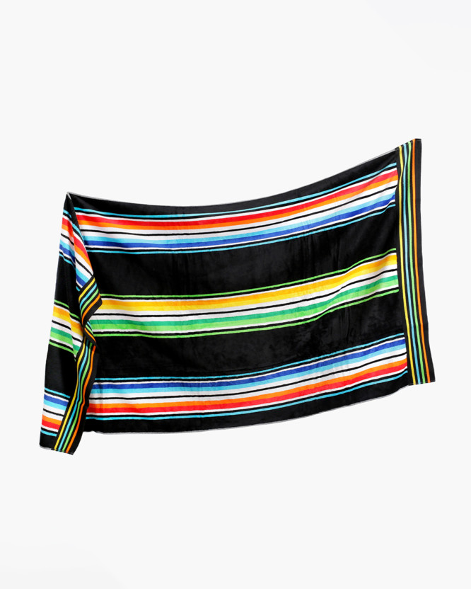 Duży ręcznik plażowy 100x180 cm - kolorowe paski